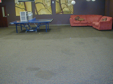 Carpet Cleaning In Progress In The High School Youth Room