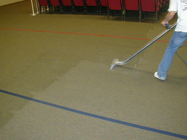 Cleaning The Carpeted Basketball Courts At Harborside Christian Church