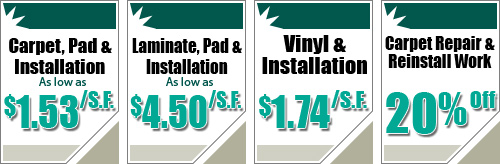 Flooring Sales, Installation and Repair Coupons